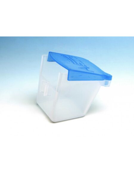 Comedero Individual Pestaña Tapadera azul - Moldes ave