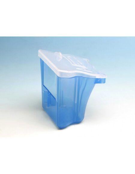 Comedero Tulipa Pestaña Azul Tapa Transparente - Moldes Ave