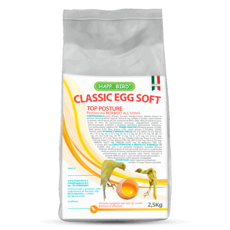 Pasta de cría amarilla húmeda 2,5 Kg HAPPYBIRD