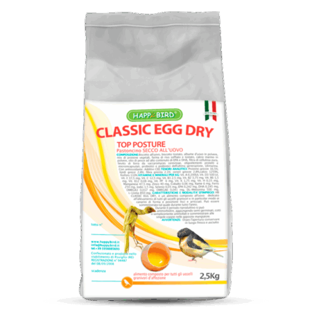 Pasta de cría amarilla seca 2,5 Kg HAPPYBIRD