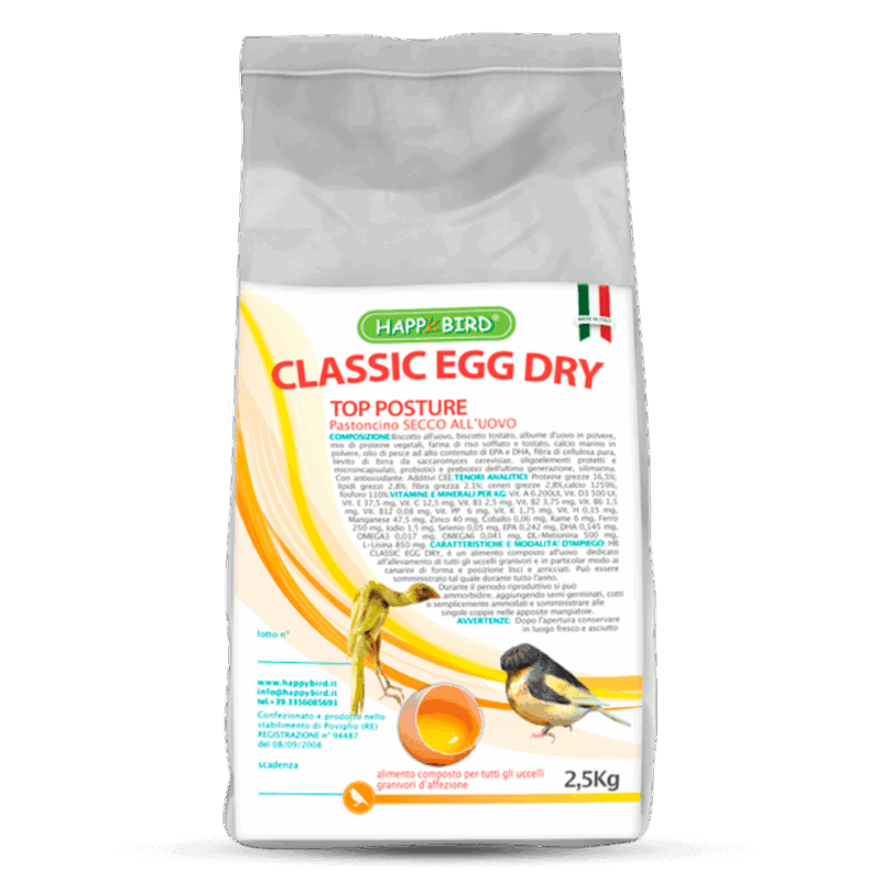 Pasta de cría amarilla seca 2,5 Kg HAPPYBIRD
